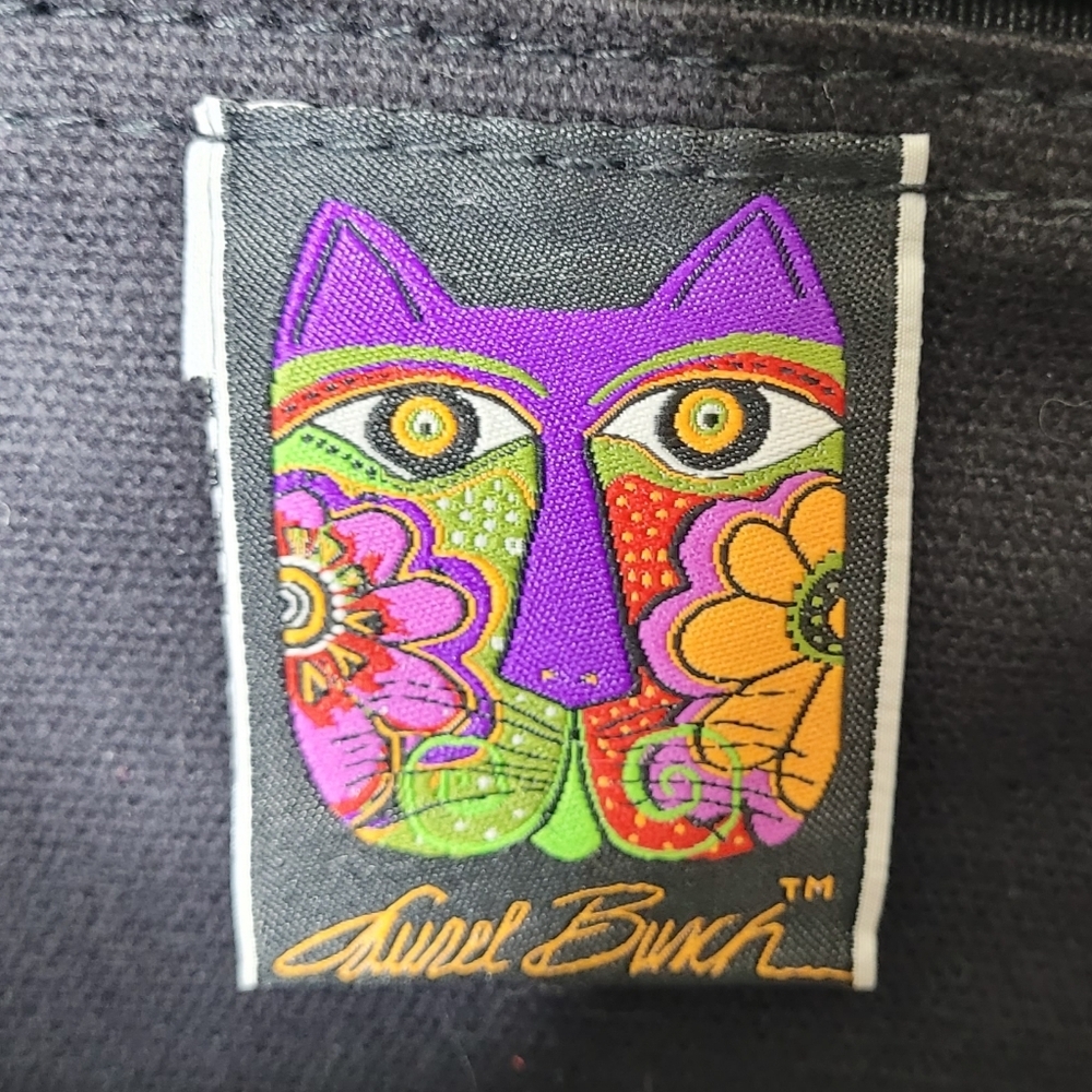 Laurel Burch Colorful Dog Print Artsy Shoulder Bag Purse NWT - Picture 9 of 11